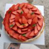 Tarta de frutillas con crema